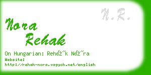 nora rehak business card